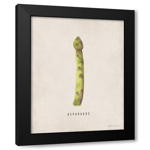 Asparagus Black Modern Wood Framed Art Print by Marrott, Stephanie