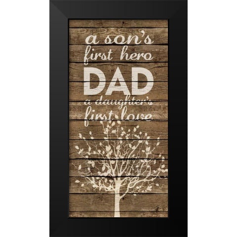 First Love Black Modern Wood Framed Art Print by Marrott, Stephanie