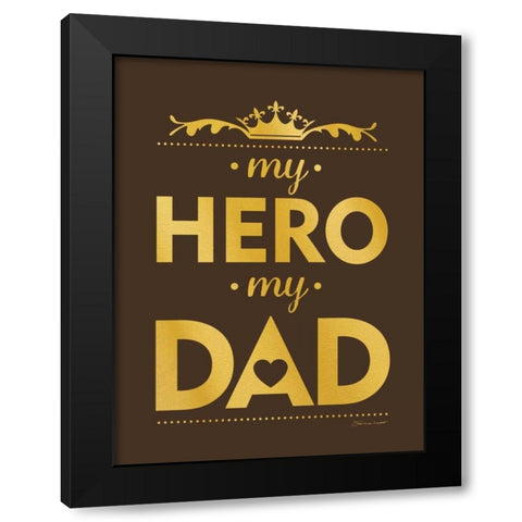 My Hero Gold Black Modern Wood Framed Art Print with Double Matting by Marrott, Stephanie