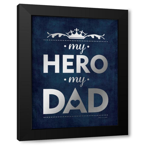 My Hero Silver Black Modern Wood Framed Art Print with Double Matting by Marrott, Stephanie