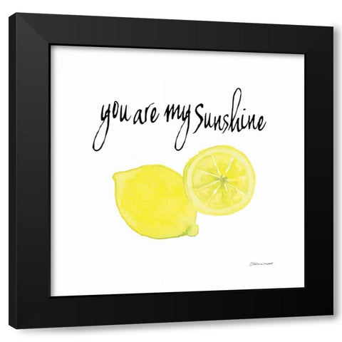 Sunshine Black Modern Wood Framed Art Print with Double Matting by Marrott, Stephanie