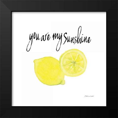 Sunshine Black Modern Wood Framed Art Print by Marrott, Stephanie