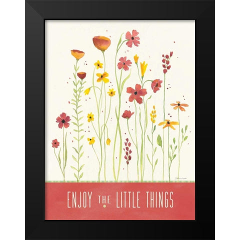 Enjoy Garden Black Modern Wood Framed Art Print by Marrott, Stephanie