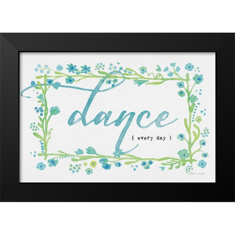 Dance Black Modern Wood Framed Art Print by Marrott, Stephanie