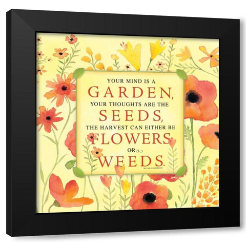 Mind Garden Black Modern Wood Framed Art Print with Double Matting by Marrott, Stephanie