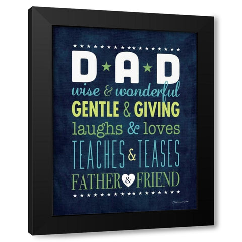 Father and Friend I Black Modern Wood Framed Art Print with Double Matting by Marrott, Stephanie