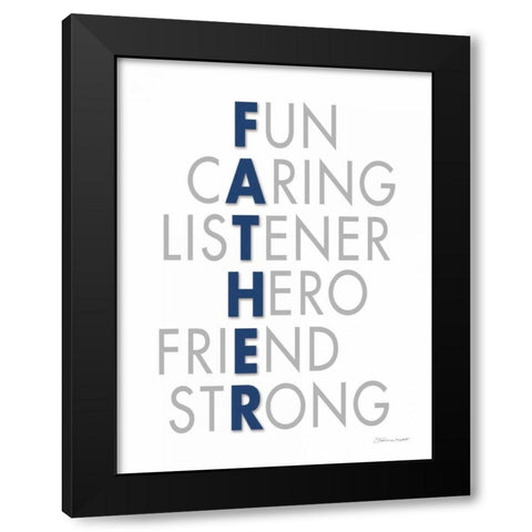 Father II Black Modern Wood Framed Art Print with Double Matting by Marrott, Stephanie