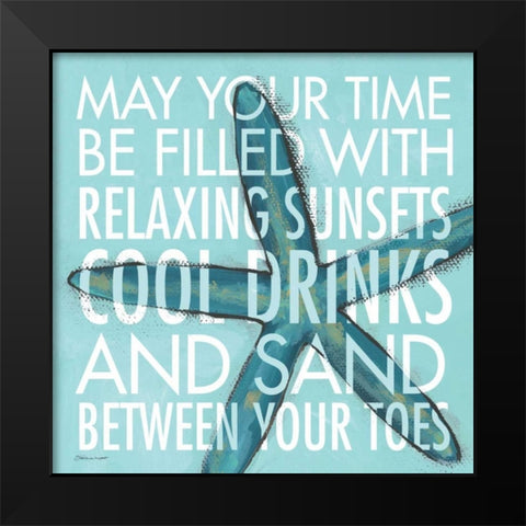 Sand in Your Toes Black Modern Wood Framed Art Print by Marrott, Stephanie