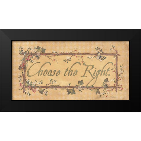 Choose the Right Black Modern Wood Framed Art Print by Marrott, Stephanie