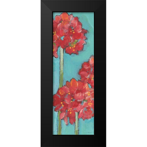 Red Alliums Black Modern Wood Framed Art Print by Marrott, Stephanie