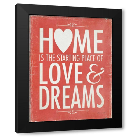 Home Black Modern Wood Framed Art Print by Marrott, Stephanie