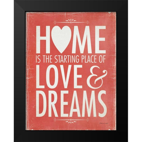 Home Black Modern Wood Framed Art Print by Marrott, Stephanie