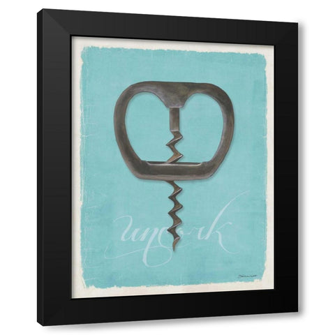 Uncork Black Modern Wood Framed Art Print with Double Matting by Marrott, Stephanie