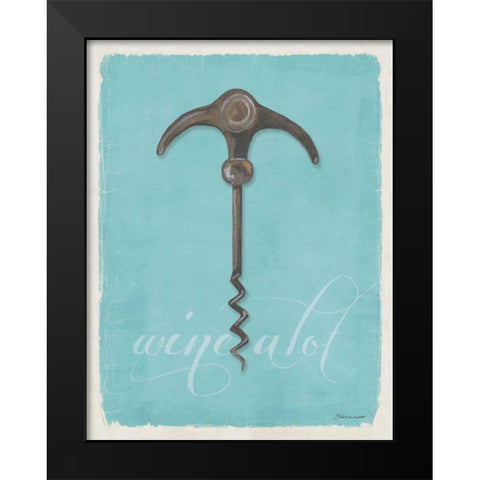 Wine A lot Black Modern Wood Framed Art Print by Marrott, Stephanie