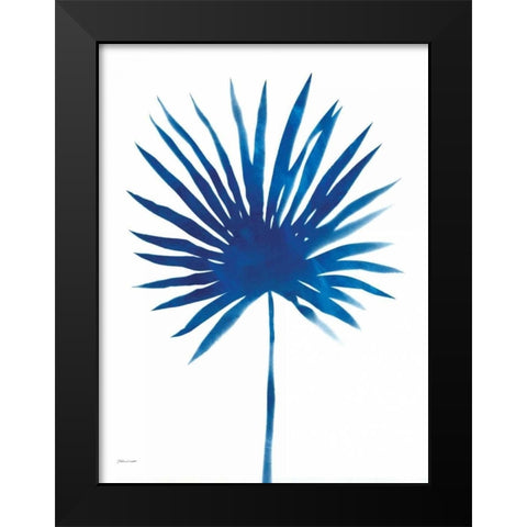 Fan in Blue Black Modern Wood Framed Art Print by Marrott, Stephanie