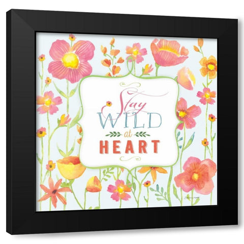 Stay Wild Black Modern Wood Framed Art Print with Double Matting by Marrott, Stephanie