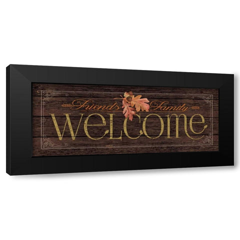 Welcome Black Modern Wood Framed Art Print with Double Matting by Marrott, Stephanie