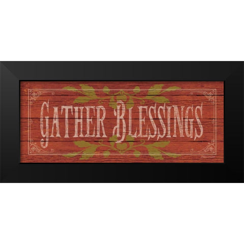 Gather Blessings II Black Modern Wood Framed Art Print by Marrott, Stephanie