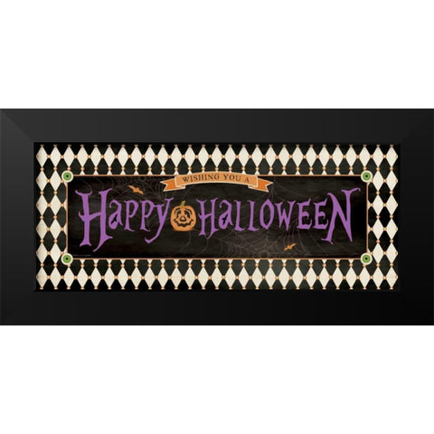 Happy Halloween II Black Modern Wood Framed Art Print by Marrott, Stephanie