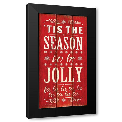 Be Jolly Black Modern Wood Framed Art Print with Double Matting by Marrott, Stephanie
