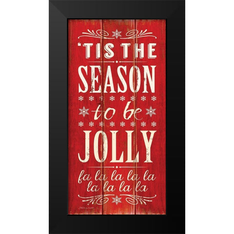 Be Jolly Black Modern Wood Framed Art Print by Marrott, Stephanie