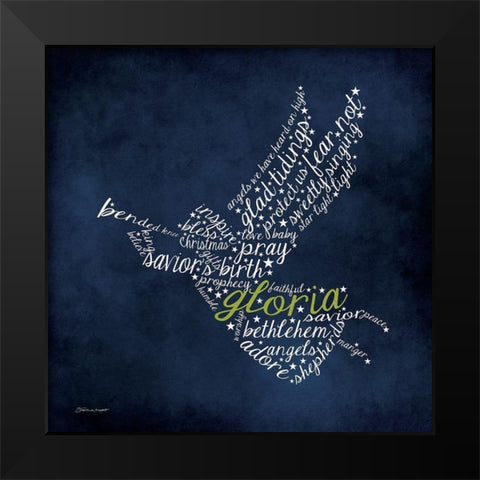 Angel Black Modern Wood Framed Art Print by Marrott, Stephanie