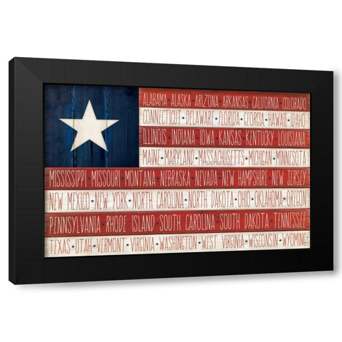 States Black Modern Wood Framed Art Print with Double Matting by Marrott, Stephanie