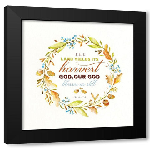 Harvest Black Modern Wood Framed Art Print with Double Matting by Marrott, Stephanie