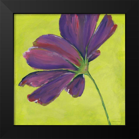 Purple Blooming II Black Modern Wood Framed Art Print by Marrott, Stephanie