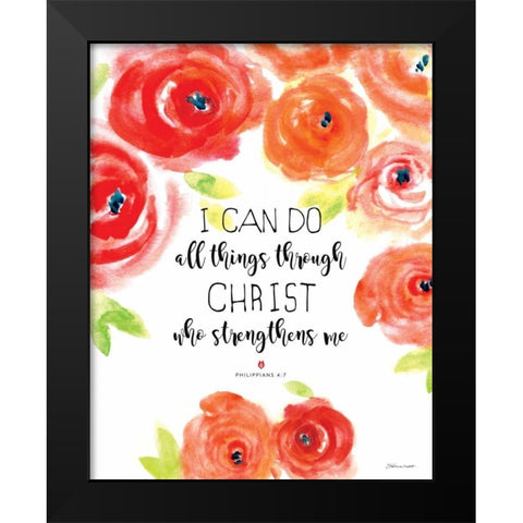 I Can Do Black Modern Wood Framed Art Print by Marrott, Stephanie