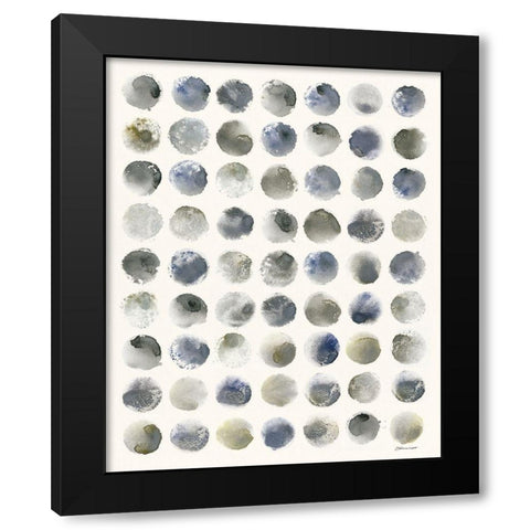 Dot Pattern Black Modern Wood Framed Art Print by Marrott, Stephanie