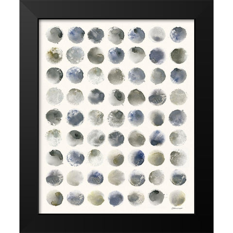 Dot Pattern Black Modern Wood Framed Art Print by Marrott, Stephanie