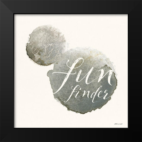 Fun Finder Black Modern Wood Framed Art Print by Marrott, Stephanie