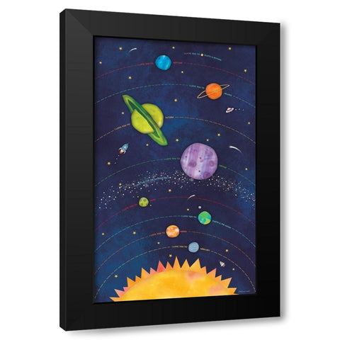 Our Outer World Black Modern Wood Framed Art Print by Marrott, Stephanie