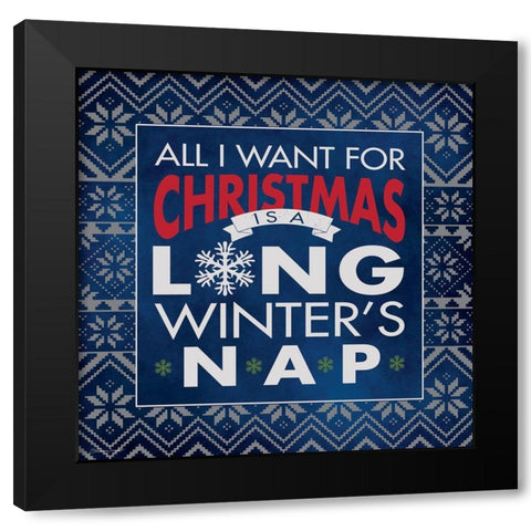 Winters Nap Black Modern Wood Framed Art Print by Marrott, Stephanie