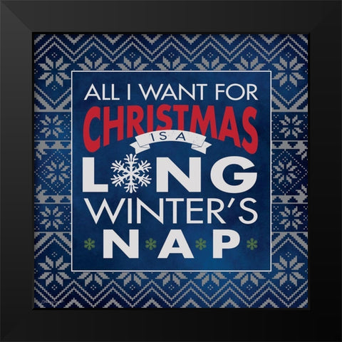 Winters Nap Black Modern Wood Framed Art Print by Marrott, Stephanie