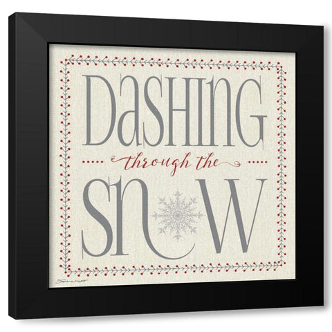 Dashing Black Modern Wood Framed Art Print with Double Matting by Marrott, Stephanie