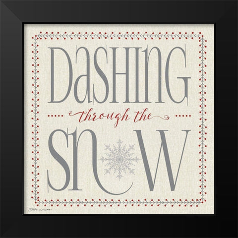 Dashing Black Modern Wood Framed Art Print by Marrott, Stephanie