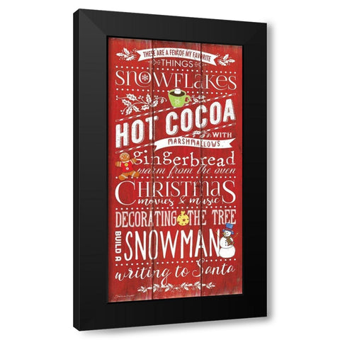 Favorite Things Black Modern Wood Framed Art Print by Marrott, Stephanie