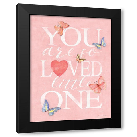 Little One Black Modern Wood Framed Art Print with Double Matting by Marrott, Stephanie