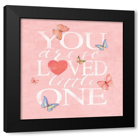 Little One Black Modern Wood Framed Art Print with Double Matting by Marrott, Stephanie