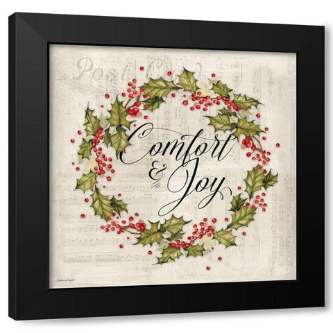 Comfort and Joy Black Modern Wood Framed Art Print with Double Matting by Marrott, Stephanie