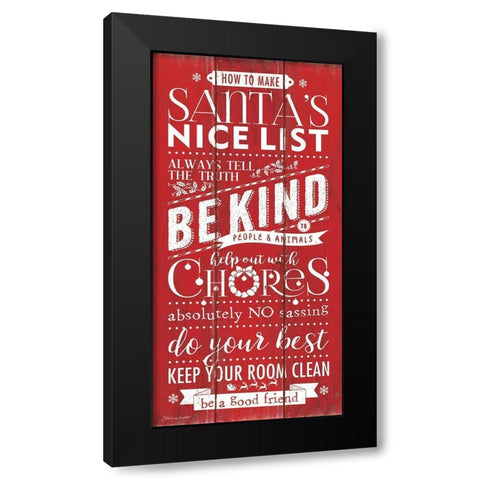 Nice List Black Modern Wood Framed Art Print with Double Matting by Marrott, Stephanie