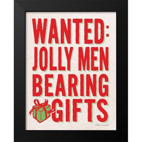 Jolly Men Black Modern Wood Framed Art Print by Marrott, Stephanie
