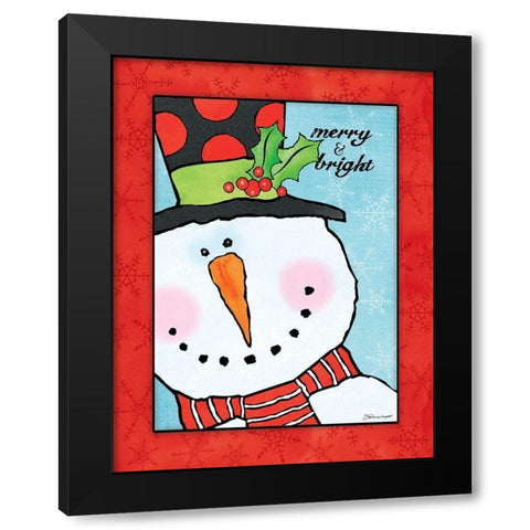 Snowman I Black Modern Wood Framed Art Print with Double Matting by Marrott, Stephanie