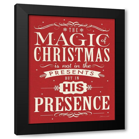 His Presence Black Modern Wood Framed Art Print by Marrott, Stephanie