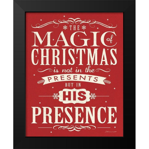 His Presence Black Modern Wood Framed Art Print by Marrott, Stephanie