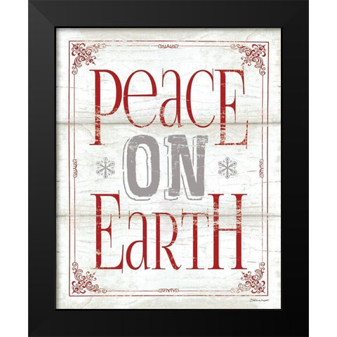 Peace On Earth Black Modern Wood Framed Art Print by Marrott, Stephanie