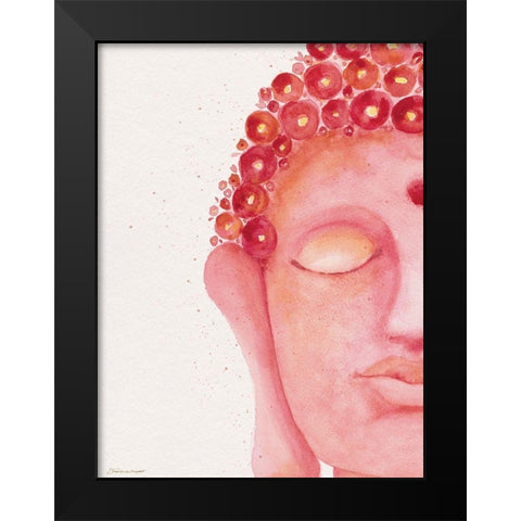 Buddha In Pink II Black Modern Wood Framed Art Print by Marrott, Stephanie