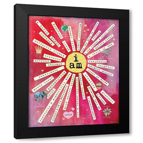 I Am Black Modern Wood Framed Art Print by Marrott, Stephanie